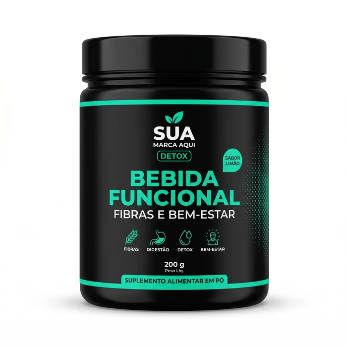 Pote de Detox & Bem-estar com a sua marca